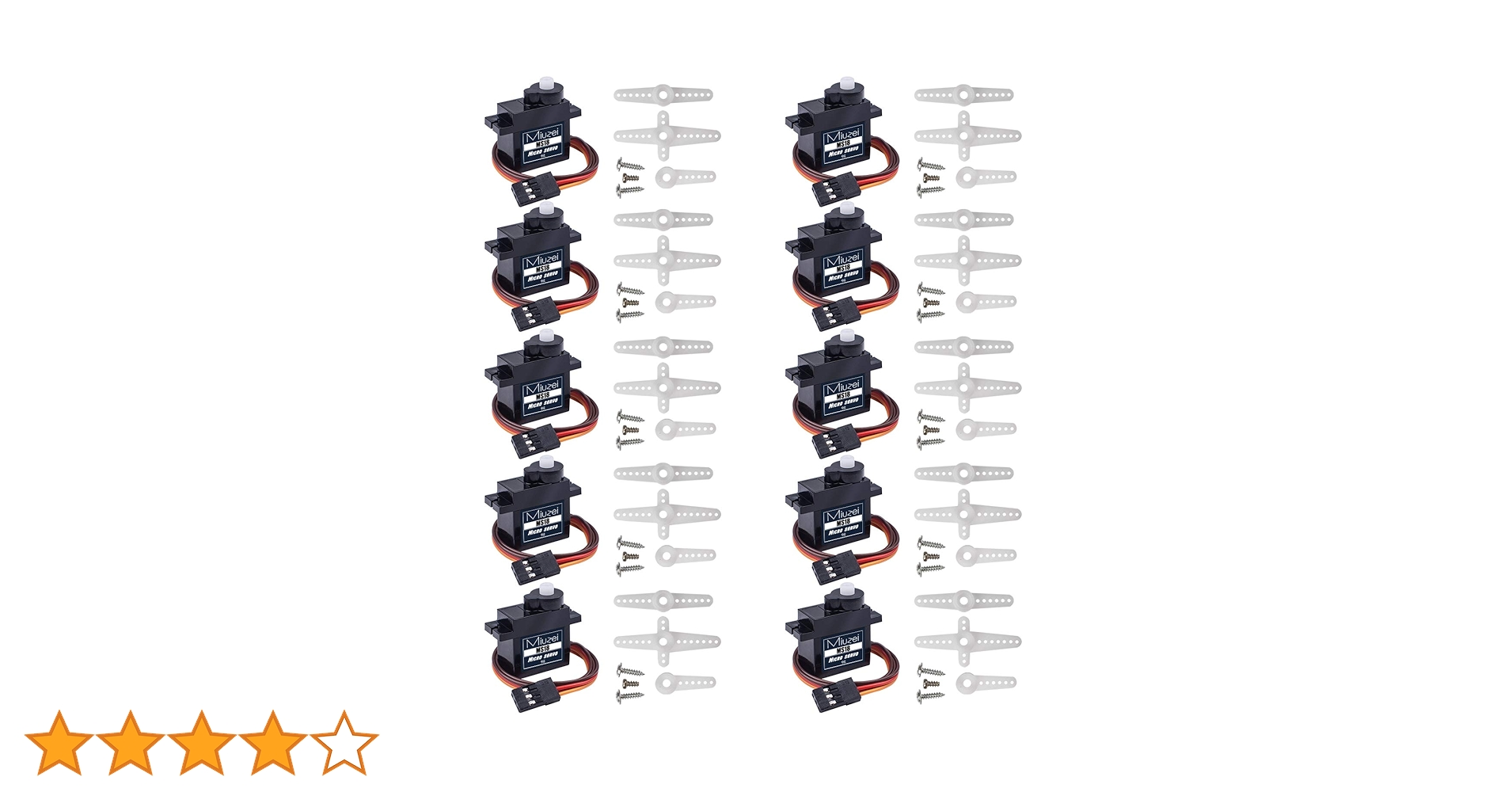 モーター１０個セット Amazon | Miuzei サーボモーター マイクロサーボ 9g 180° 10個